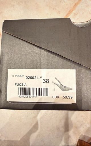 Scarpe con tacco rosa e oro