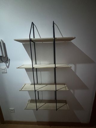 Estantería Sklum Madera y Metal Negra