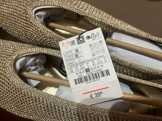 Ballerine dorate effetto metallizzato