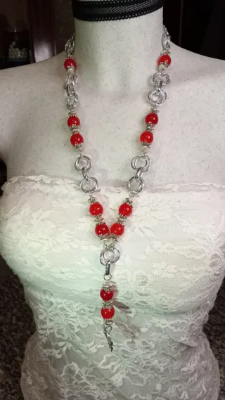 Collana agata rossa naturale