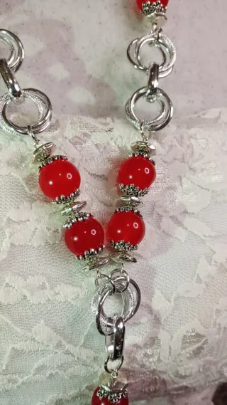 Collana agata rossa naturale