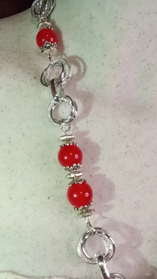 Collana agata rossa naturale