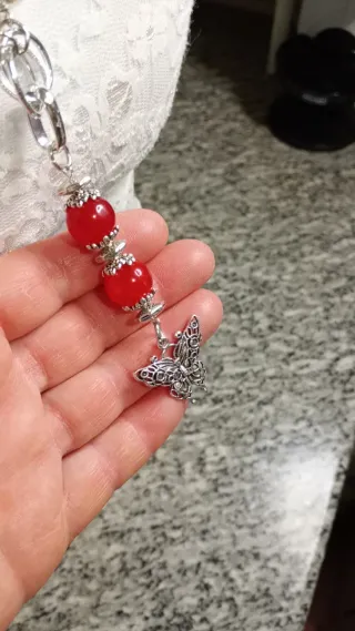 Collana agata rossa naturale