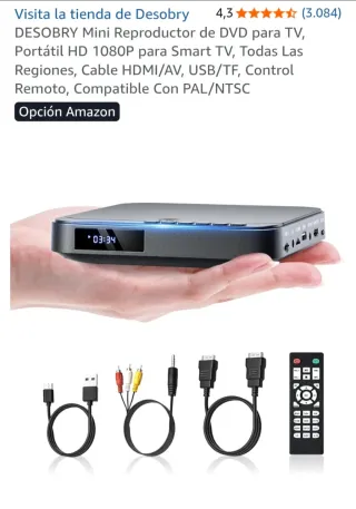Mini reproductor DVD para TV