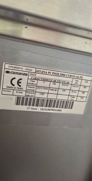 Vitrina Expositora Refrigerada