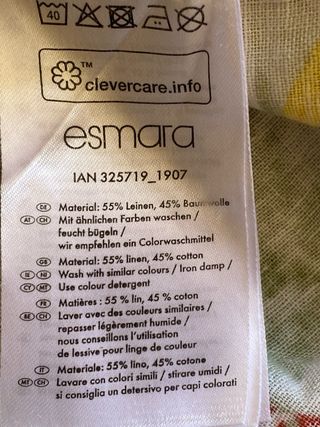 Vestido Esmara Estampado Hojas Talla S