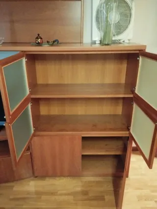 Mueble de salón modular cerezo