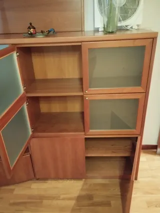 Mueble de salón modular cerezo