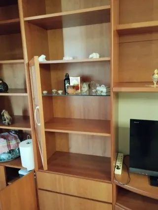 Mueble de salón modular cerezo