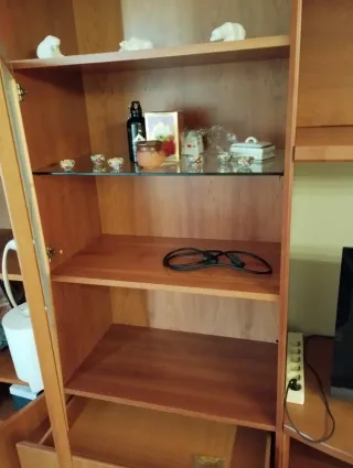 Mueble de salón modular cerezo