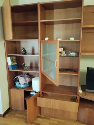 Mueble de salón modular cerezo