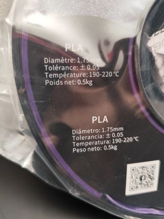 Filamento PLA 500gr a estrenar