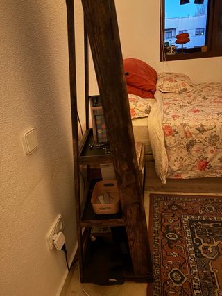 Espejo joyero grande de madera