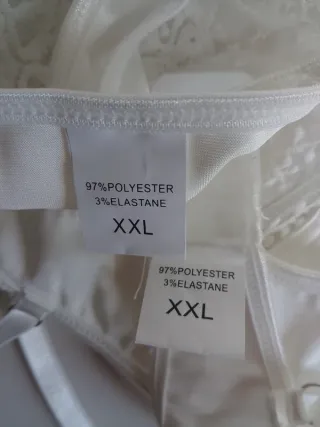 Conjunto Lenceria Blanco Talla XXL