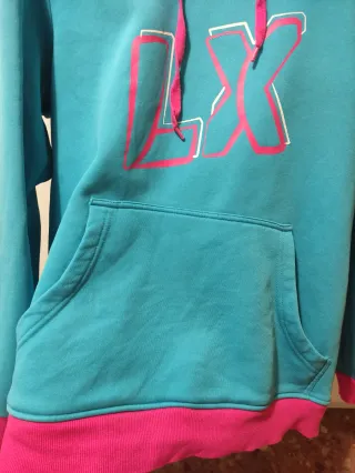 Sudadera LX Mujer Azul y Fucsia