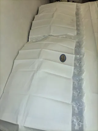 Completo lenzuola ricamate vintage