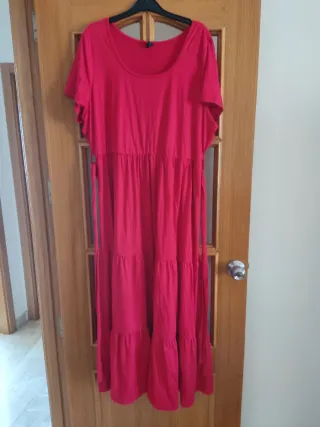Vestido rojo mujer primavera