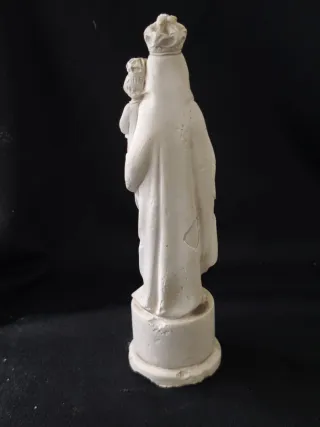 Virgen con Niño Olot Escayola 18cm Vintage