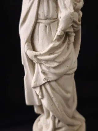 Virgen con Niño Olot Escayola 18cm Vintage