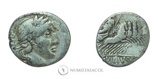 REPUBLICA ROMANA DENARIO PLATA VIBIA 3,63 gr A838
