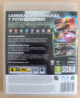 Blur PS3 Activision Juego Carreras
