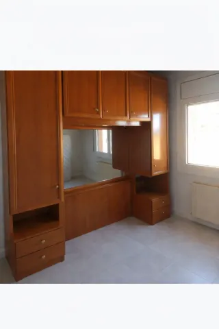 Mueble puente dormitorio madera completo.