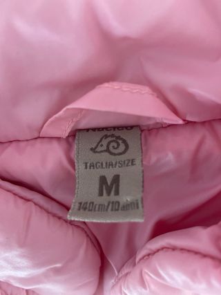 Piumino bambina rosa con rose
