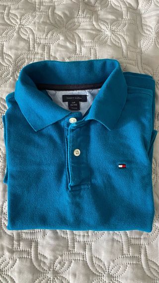 Polo Tommy Hilfiger bambino blu taglia S