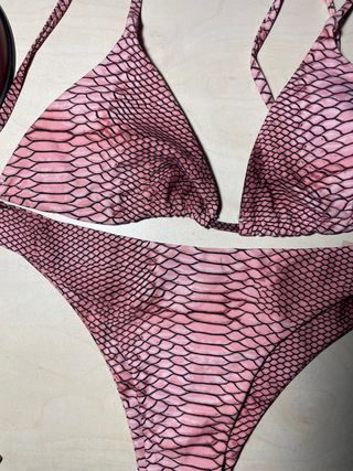 Bikini rosa pitonato taglia S