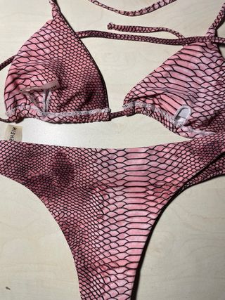 Bikini rosa pitonato taglia S