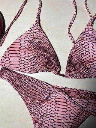 Bikini rosa pitonato taglia S