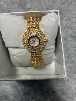 Reloj Visage Dorado con Cristales