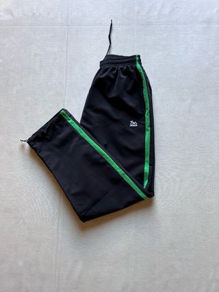 Pantalón Deportivo Retro  Negro Verde Talla XL