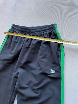 Pantalón Deportivo Retro  Negro Verde Talla XL