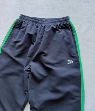 Pantalón Deportivo Retro  Negro Verde Talla XL
