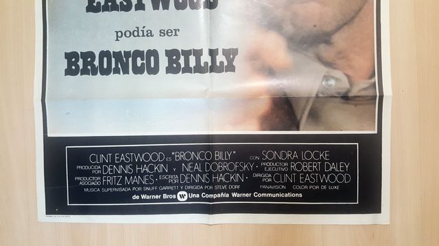 Cartel Cine Original Bronco Billy Clint Eastwood 1