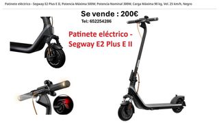 Patinete eléctrico Ninebot - 2 meses de uso