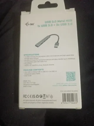 i-tec USB 3.0 Metal HUB 1x USB 3.0 + 3x USB 2.0