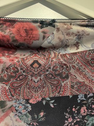 Falda larga patchwork floral