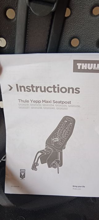 Silla Portabebés Thule modelo GM3 Yepp 22kg