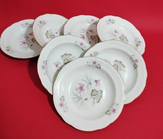 7 Piatti Profondi Limoges Porcellana