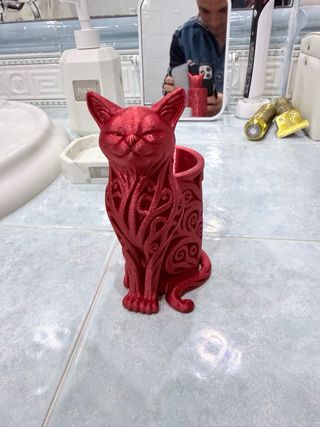 Porta penne/spazzolini Gatto 3D