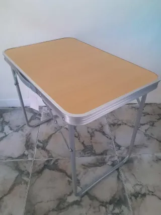 Mesa Plegable Playa Madera y Metal