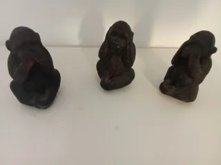 Juego 3 Monos Sabios Figura Decorativa