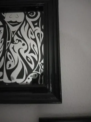 Espejo decorativo marco negro