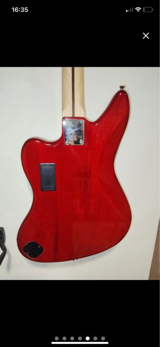 Bajo Eléctrico Squier Fender Jaguar Rojo