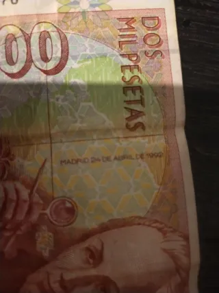 Billetes 1000 y 2000 pesetas 1992