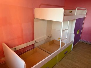 Cama tren juvenil con armario
