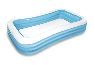 Piscina inflable familiar azul y blanca