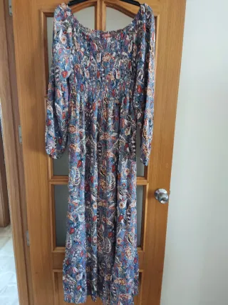 Vestido largo estampado talla XL